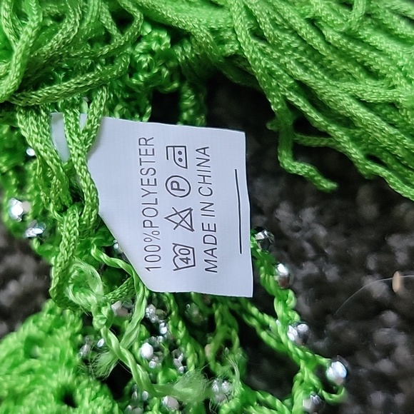 NEW Netted Bling Fashion Scarf - Lime - Picture 6 of 7